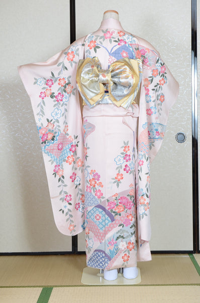 Long-sleeved kimono 6 items set / Furisode / FK#1-689