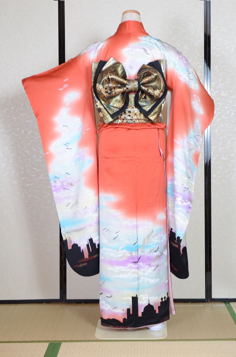 Long-sleeved kimono 6 items set / Furisode / FK#1-570