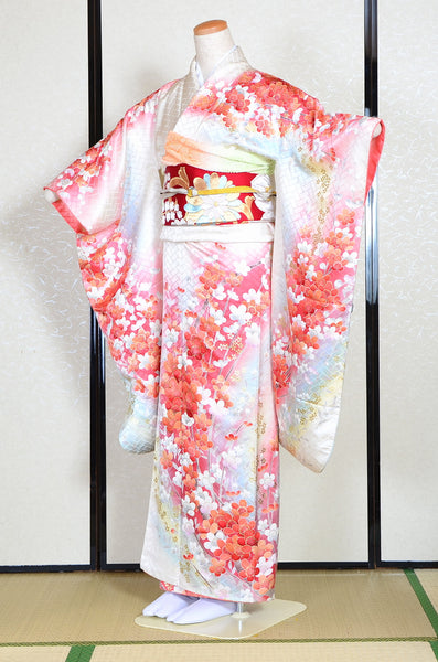 Long-sleeved kimono 6 items set / Furisode / FK#1130
