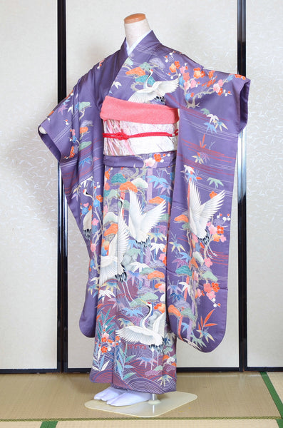 Long-sleeved kimono 6 items set / Furisode / FK#1-366