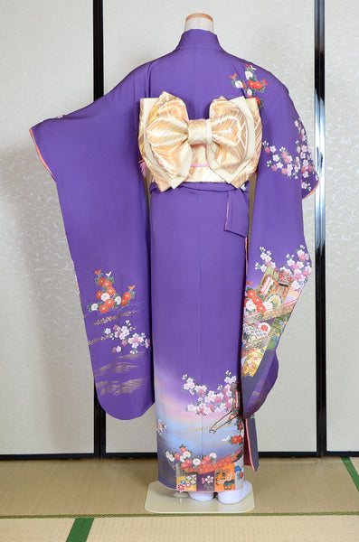 Long-sleeved kimono 6 items set / Furisode / FK#1-442