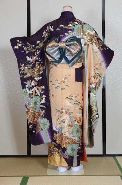Long-sleeved kimono 6 items set / Furisode / FK#1-738