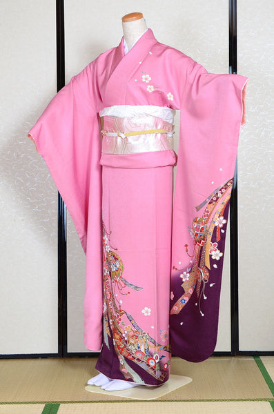 Long-sleeved kimono 6 items set / Furisode / FK#1126