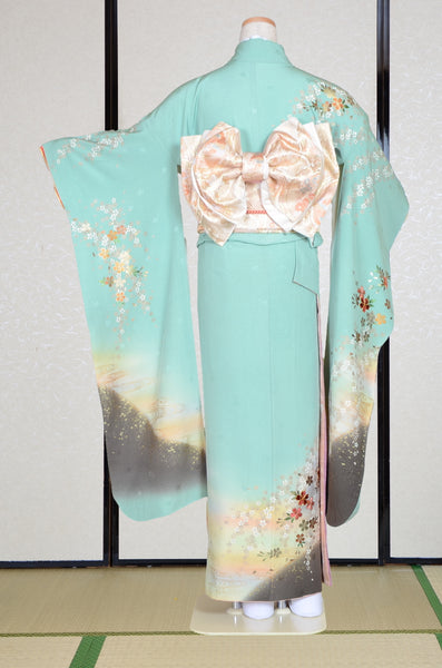 Long-sleeved kimono 6 items set / Furisode / FK#1-698