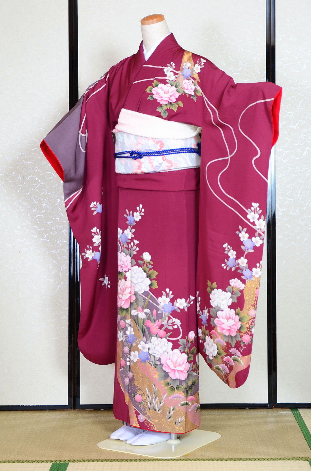 Long-sleeved kimono 6 items set / Furisode / FK#1-362
