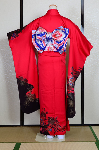 Long-sleeved kimono 6 items set / Furisode / FK#1-835