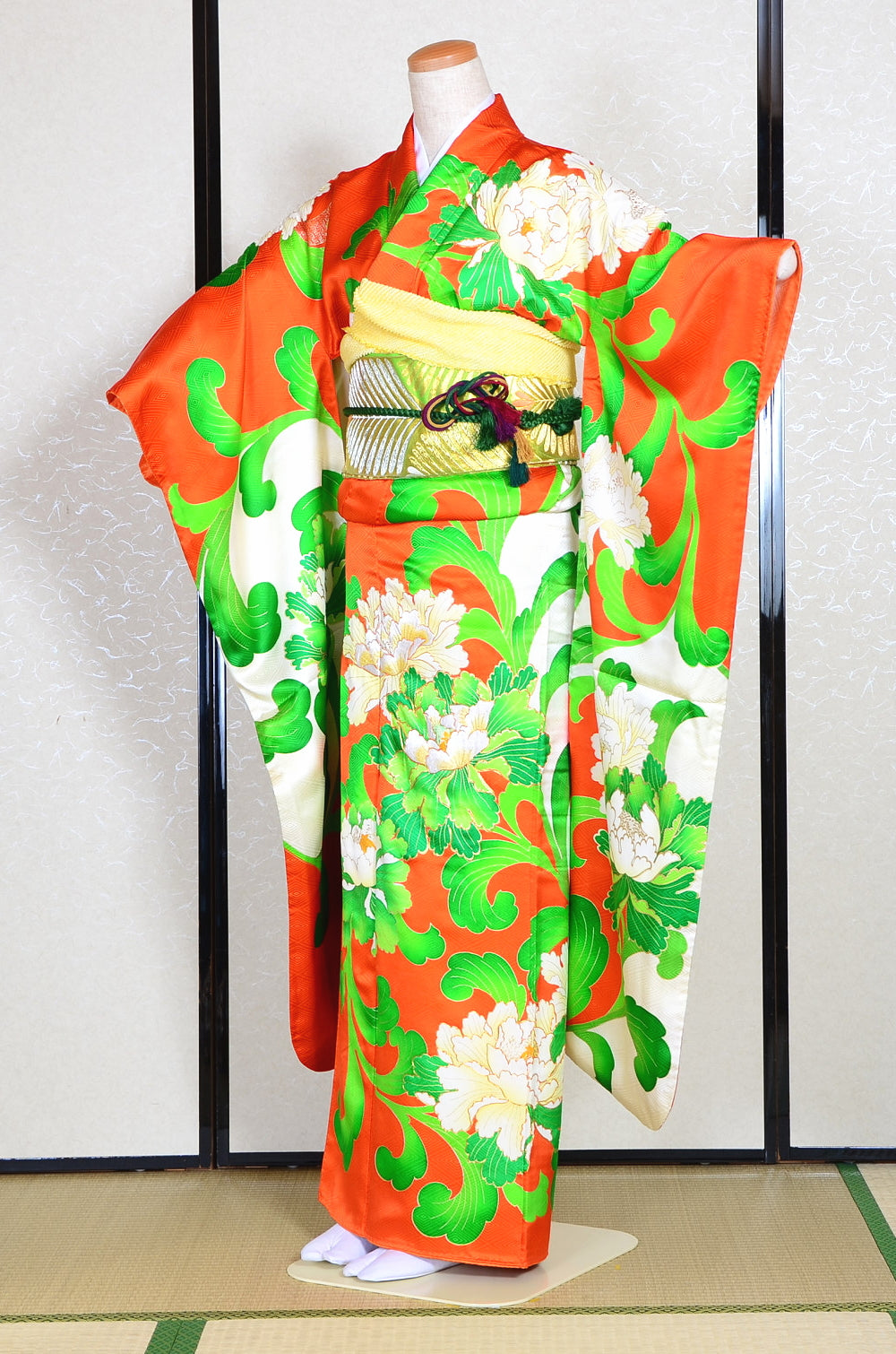 Long-sleeved kimono 6 items set / Furisode / FK#1125