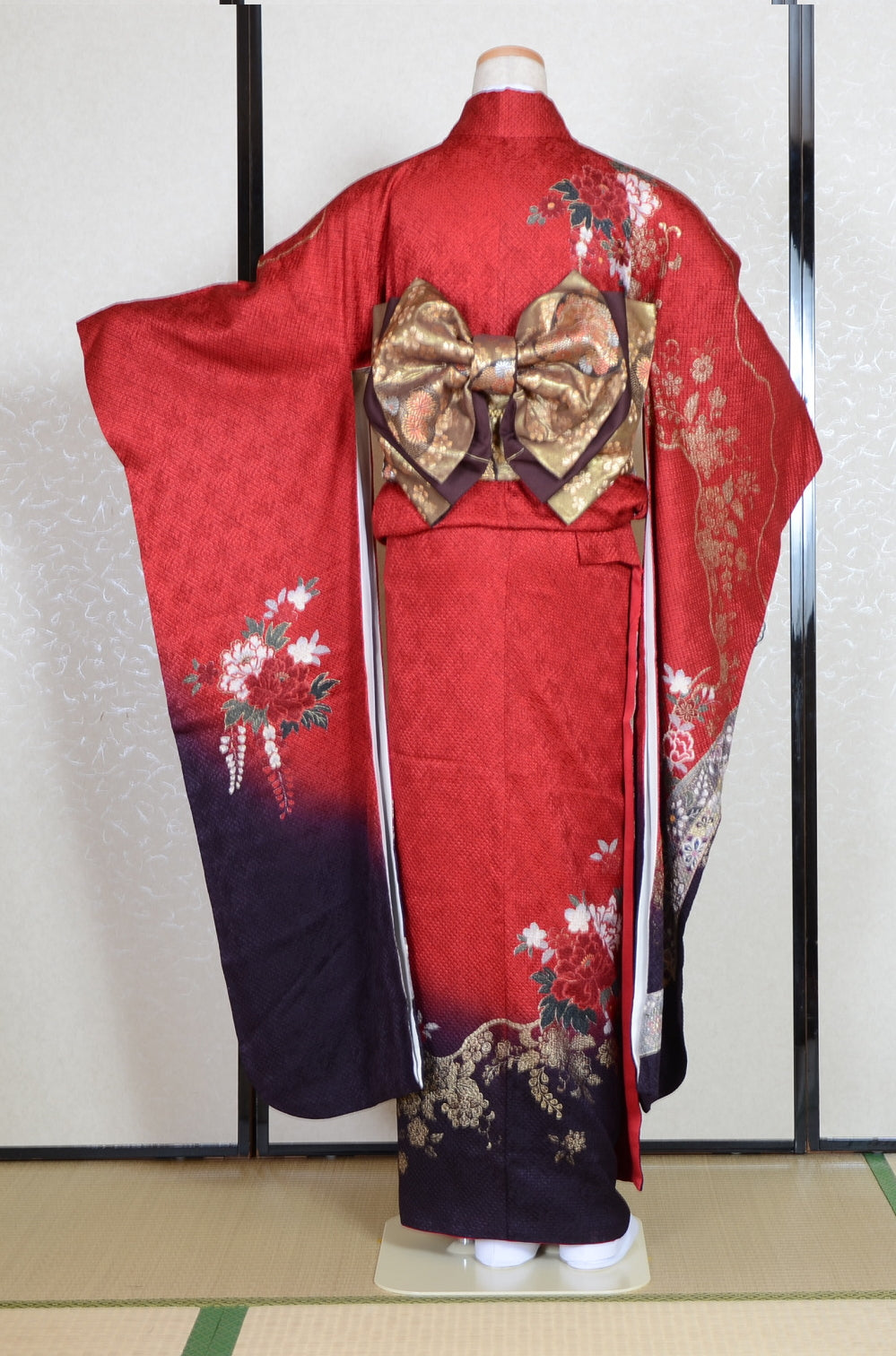 Long-sleeved kimono 6 items set / Furisode / FK#1-577