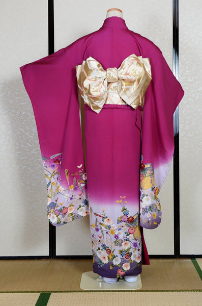 Long-sleeved kimono 6 items set / Furisode / FK#1-856