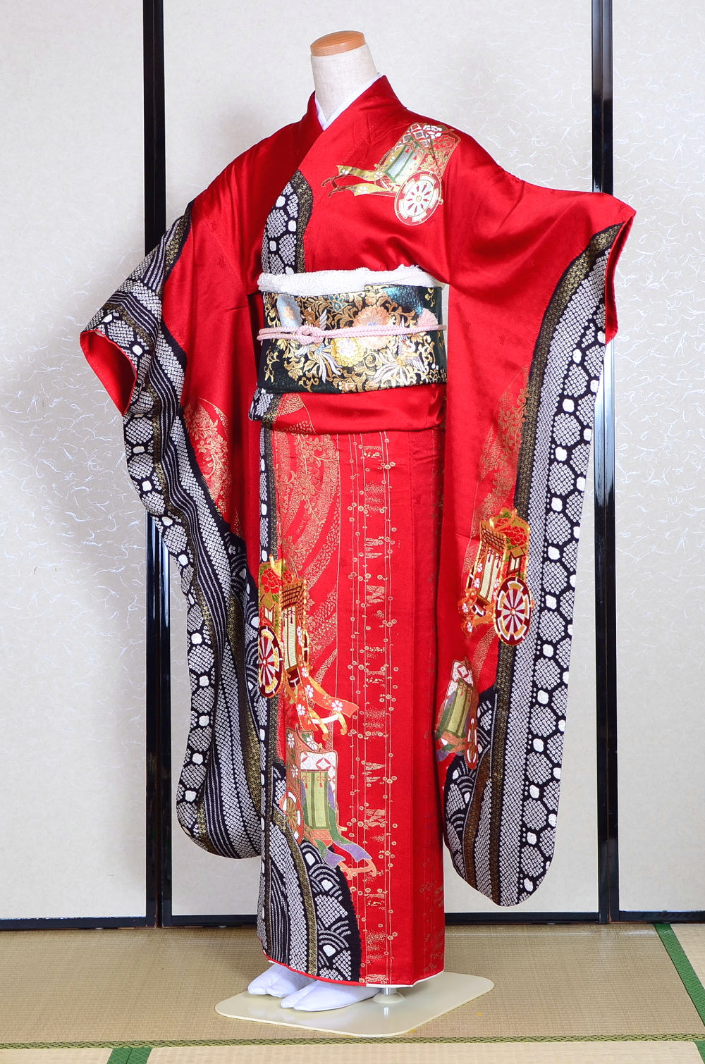 Long-sleeved kimono 6 items set / Furisode / FK#1-307