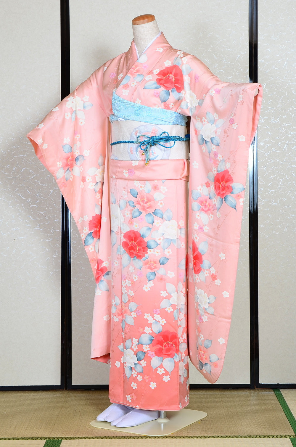 Long-sleeved kimono 6 items set / Furisode / FK#1195