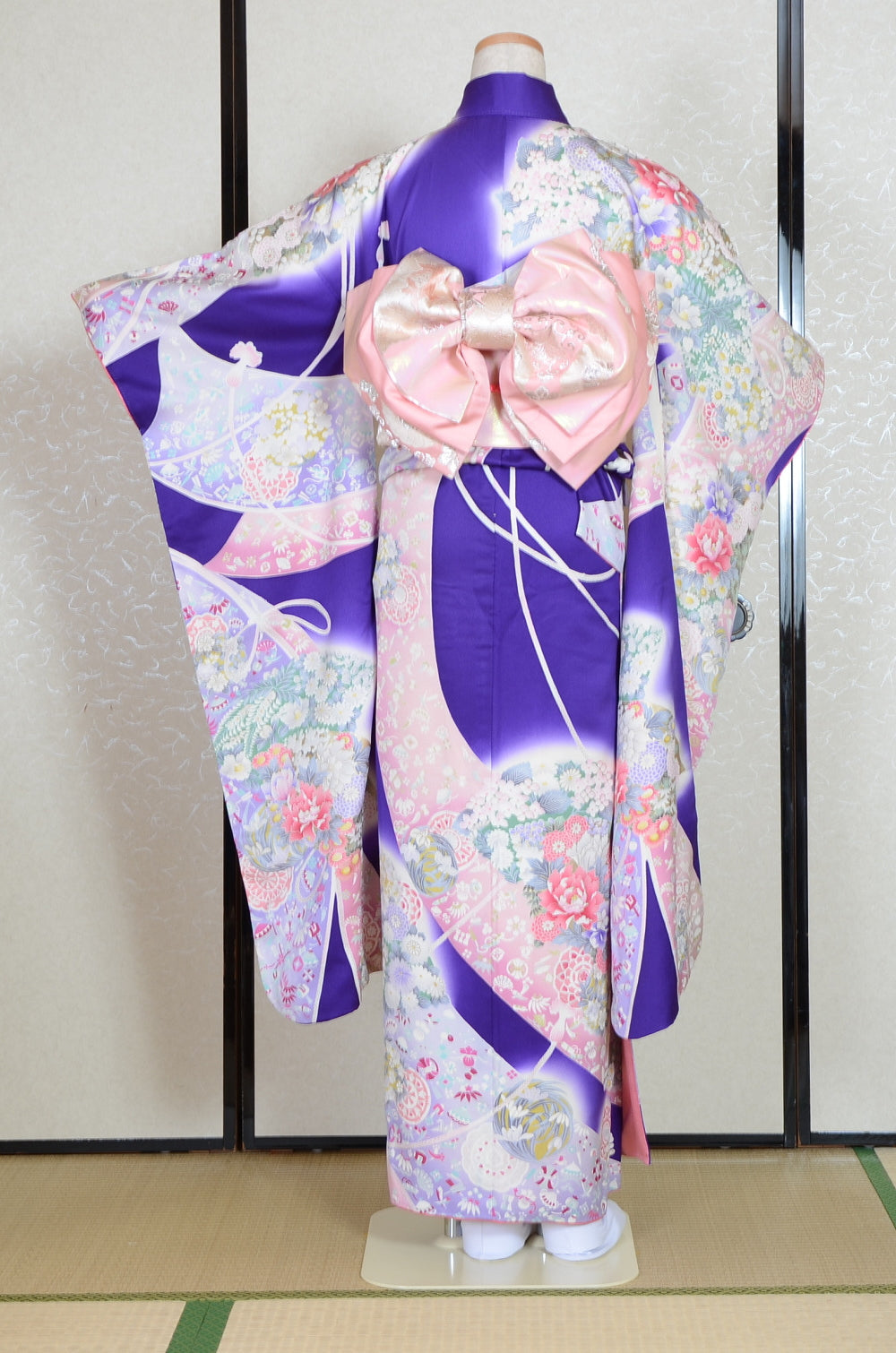 Long-sleeved kimono 6 items set / Furisode / FK#1-762