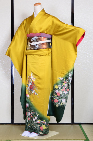 Long-sleeved kimono 6 items set / Furisode / FK#731