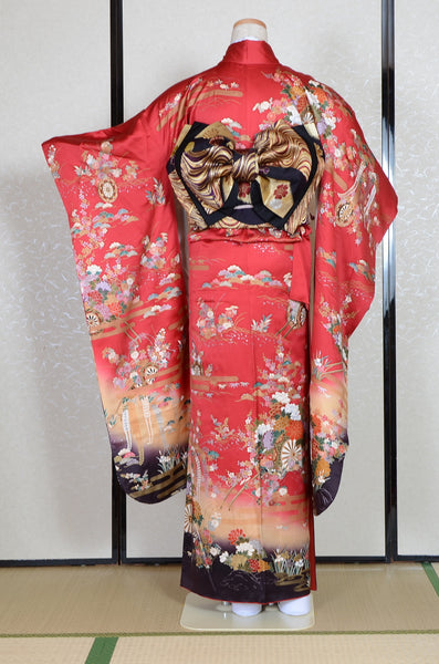 Long-sleeved kimono 6 items set / Furisode / FK#1-707