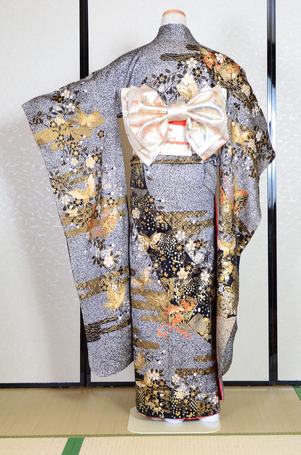 Long-sleeved kimono 6 items set / Furisode / FK#1-671