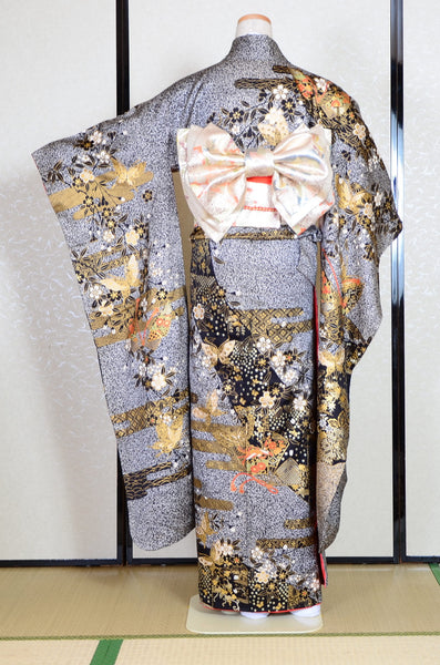 Long-sleeved kimono 6 items set / Furisode / FK#1-671