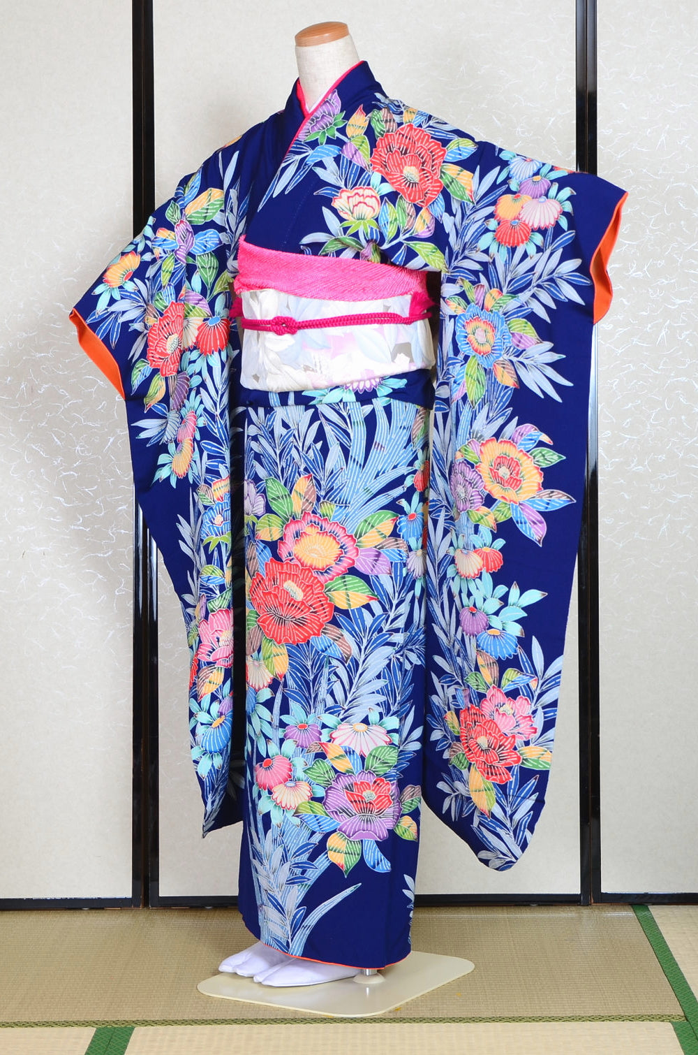 Long-sleeved kimono 6 items set / Furisode / FK#1-361