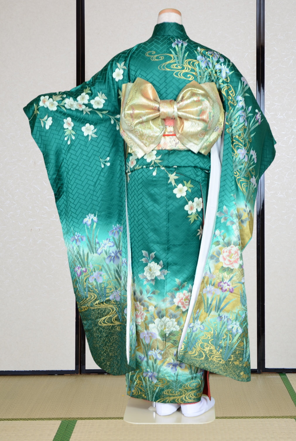Long-sleeved kimono 6 items set / Furisode / FK#1-585