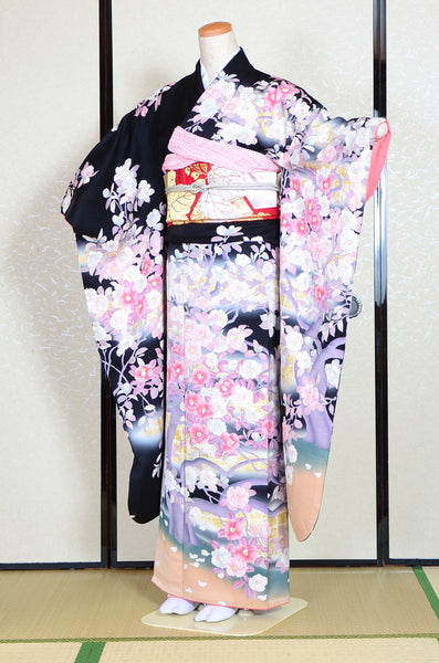 Long-sleeved kimono 6 items set / Furisode / FK#1083