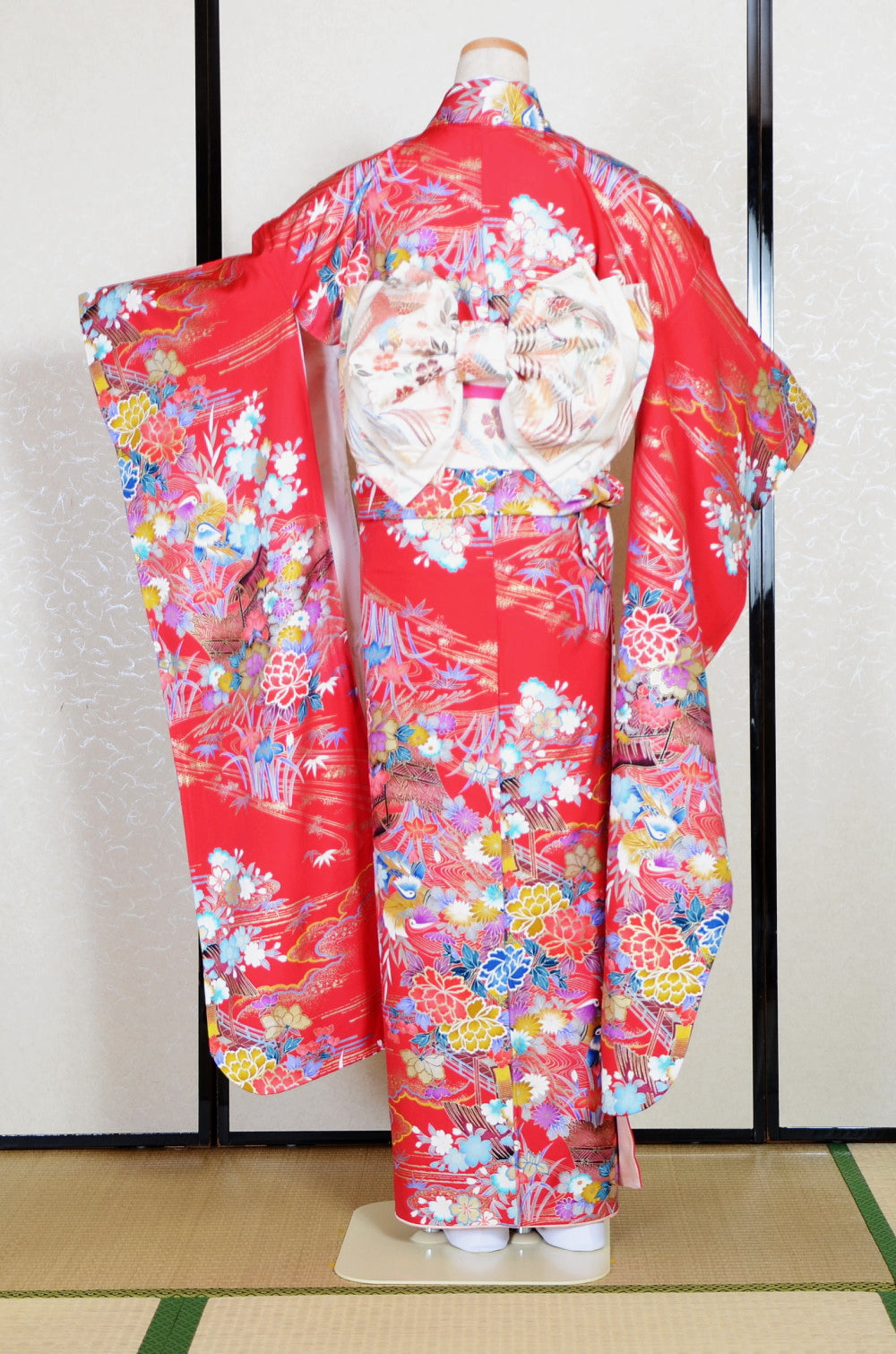 Long-sleeved kimono 6 items set / Furisode / FK#1-855