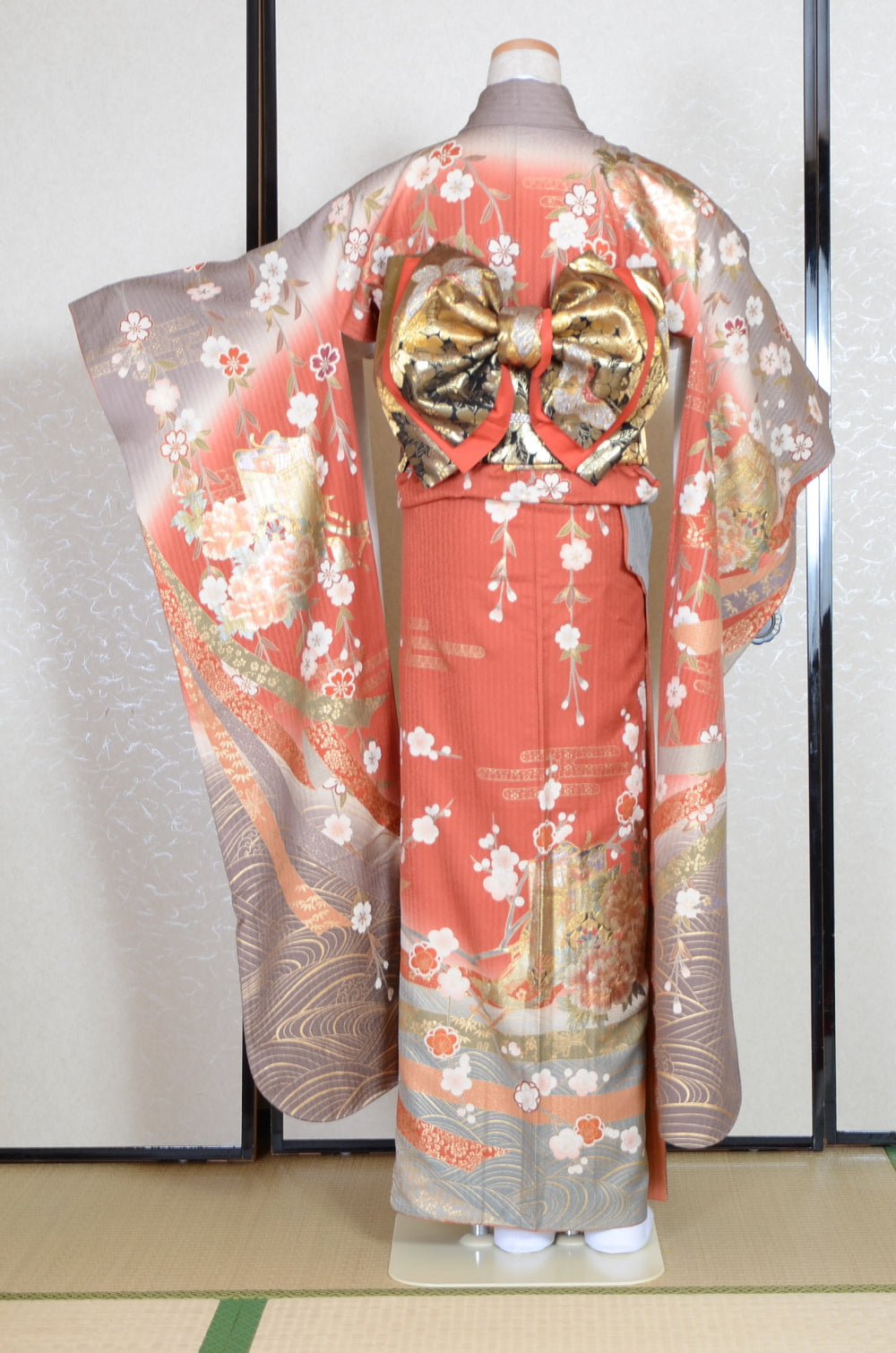 Long-sleeved kimono 6 items set / Furisode / FK#1-696
