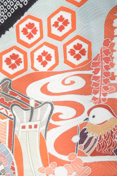 Long-sleeved kimono 6 items set / Furisode / FK#1-313