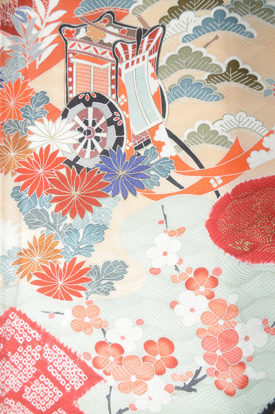 Long-sleeved kimono 6 items set / Furisode / FK#1-313