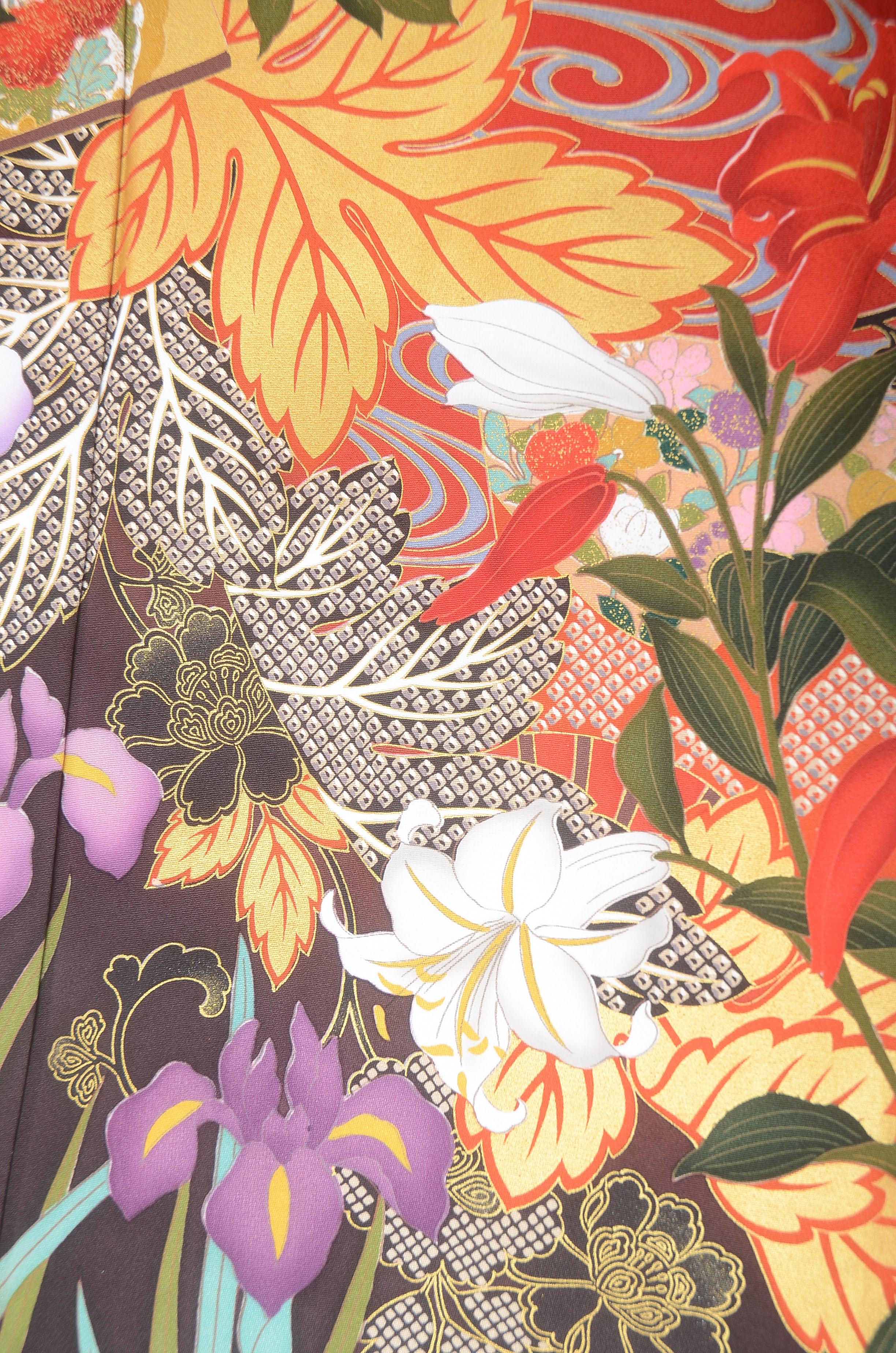 Long-sleeved kimono 6 items set / Furisode / FK#1187