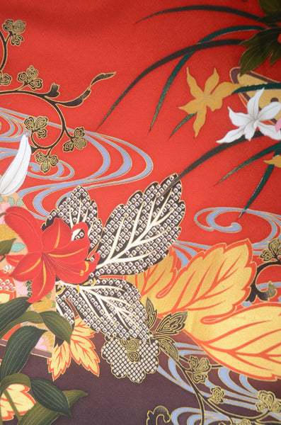 Long-sleeved kimono 6 items set / Furisode / FK#1187