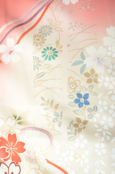 Long-sleeved kimono 6 items set / Furisode / FK#1188