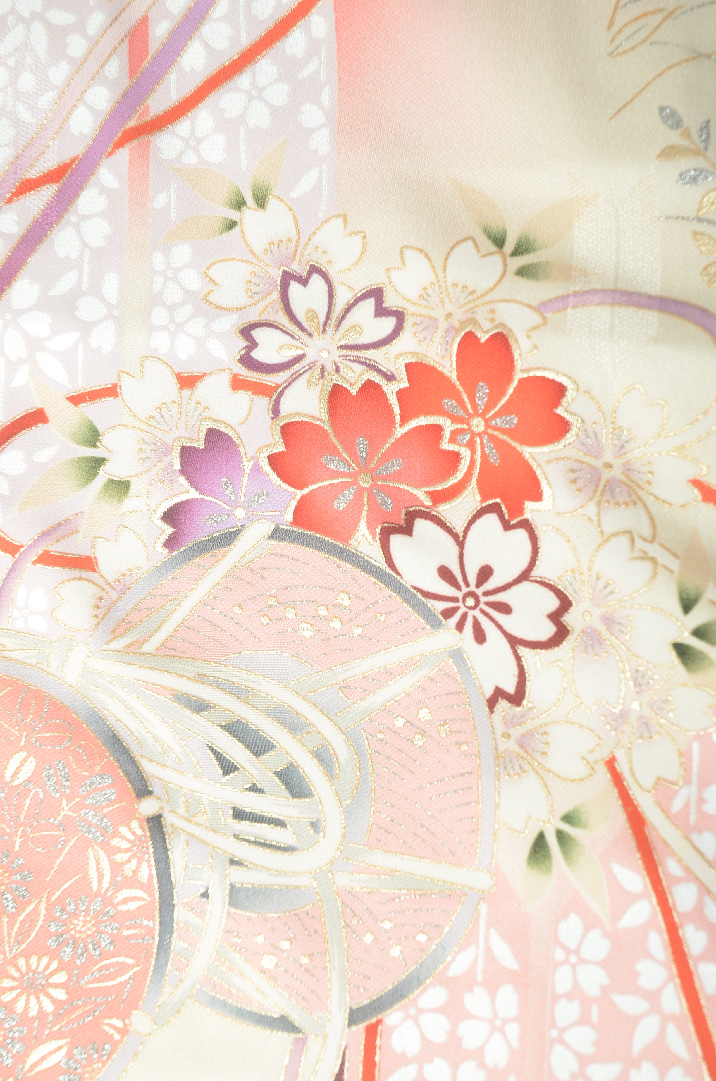 Long-sleeved kimono 6 items set / Furisode / FK#1188