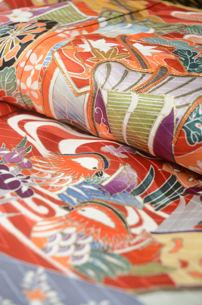 Long-sleeved kimono 6 items set / Furisode / FK#1191