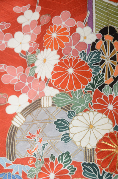 Long-sleeved kimono 6 items set / Furisode / FK#1191