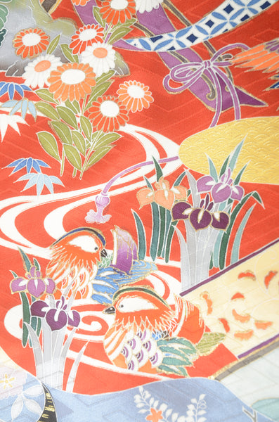 Long-sleeved kimono 6 items set / Furisode / FK#1191