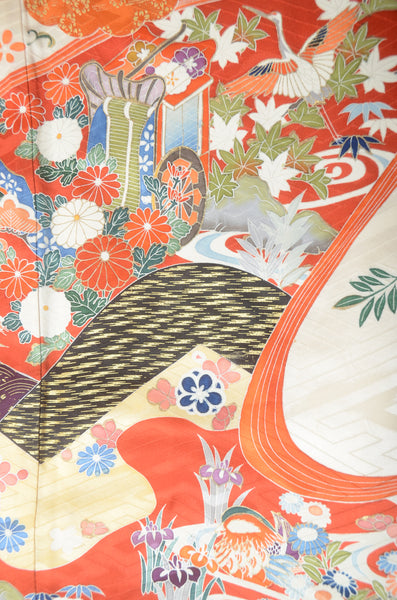 Long-sleeved kimono 6 items set / Furisode / FK#1191