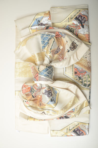 Long-sleeved kimono 6 items set / Furisode / FK#1191