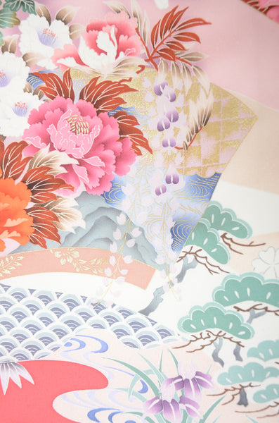 Long-sleeved kimono 6 items set / Furisode / FK#1193