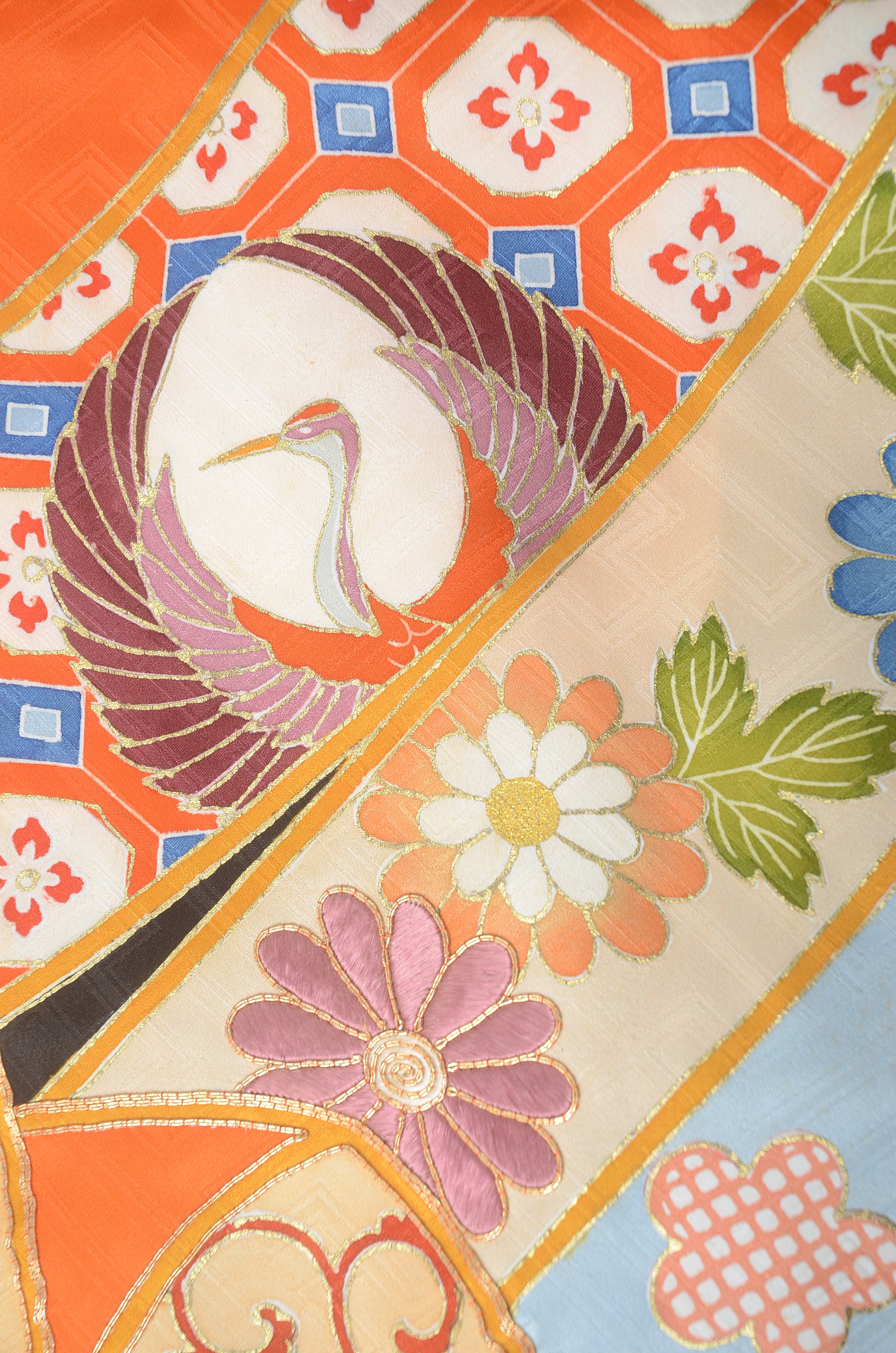 Long-sleeved kimono 6 items set / Furisode / FK#1194