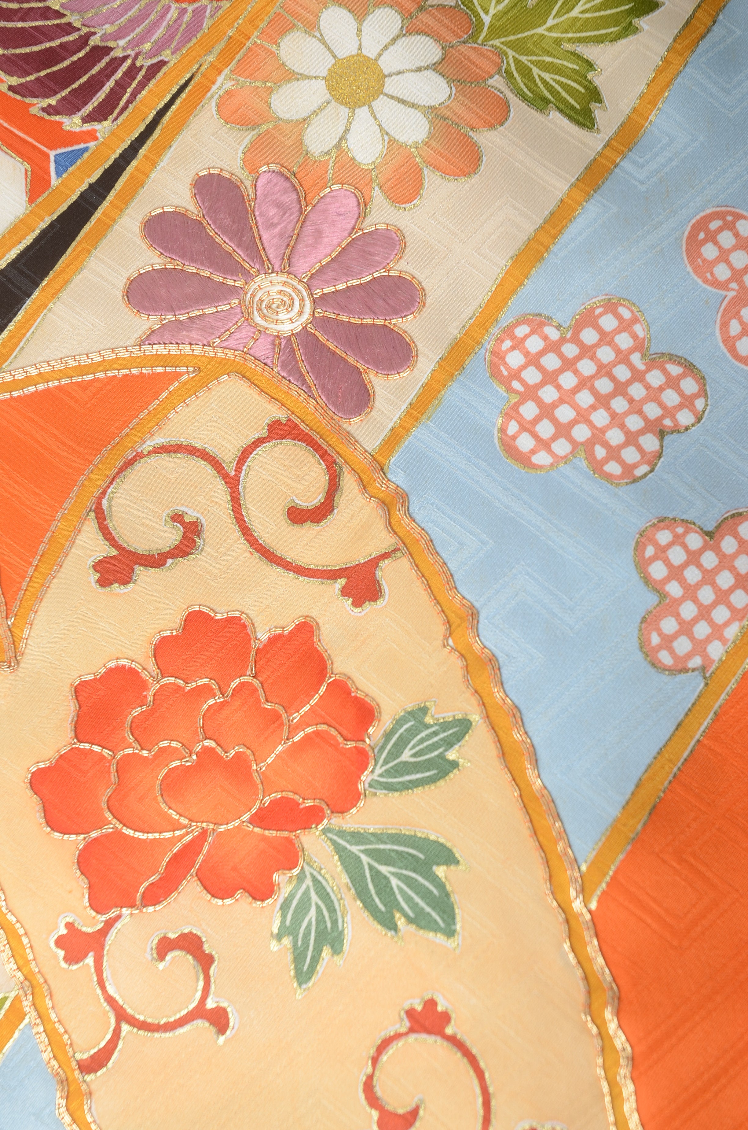 Long-sleeved kimono 6 items set / Furisode / FK#1194