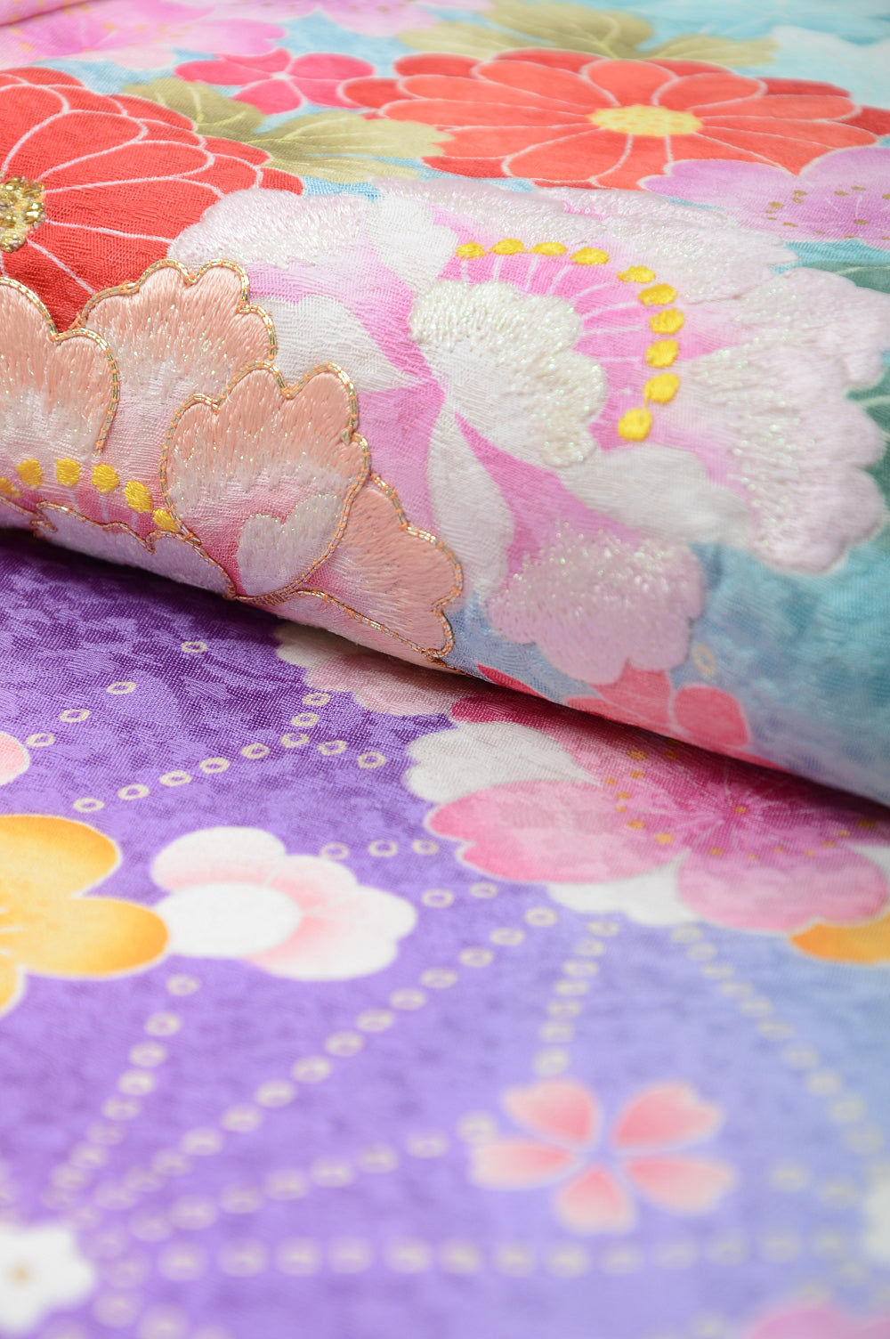 Long-sleeved kimono 6 items set / Furisode / FK#1038