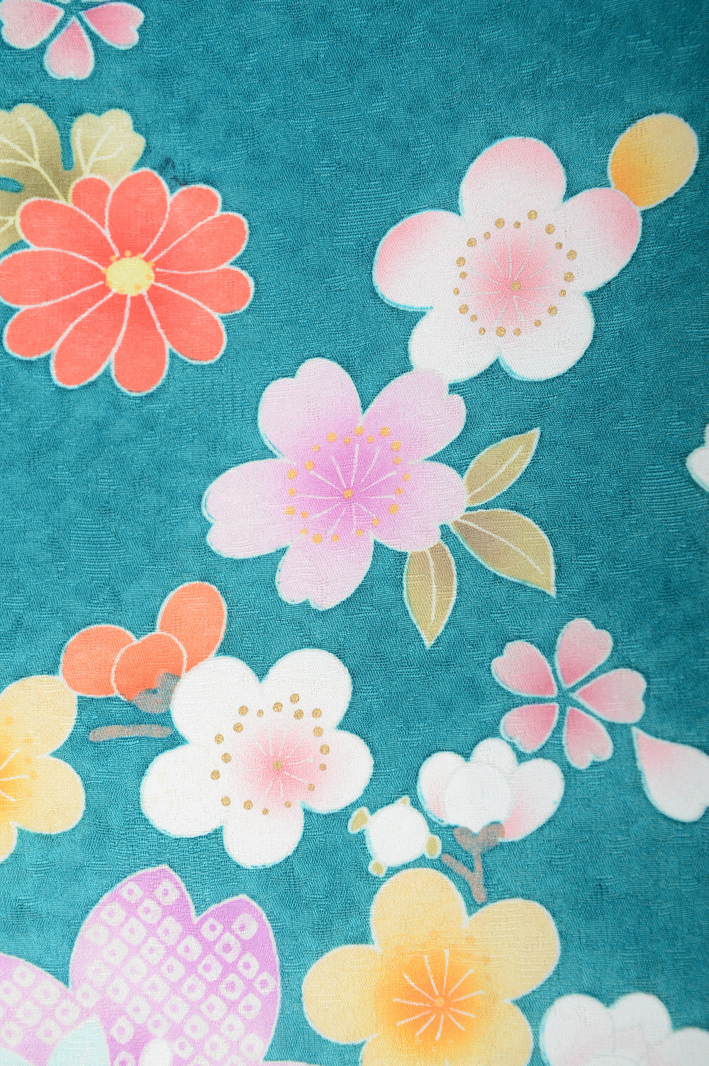 Long-sleeved kimono 6 items set / Furisode / FK#1038