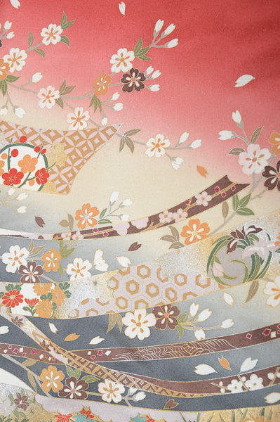 Long-sleeved kimono 6 items set / Furisode / FK#1041