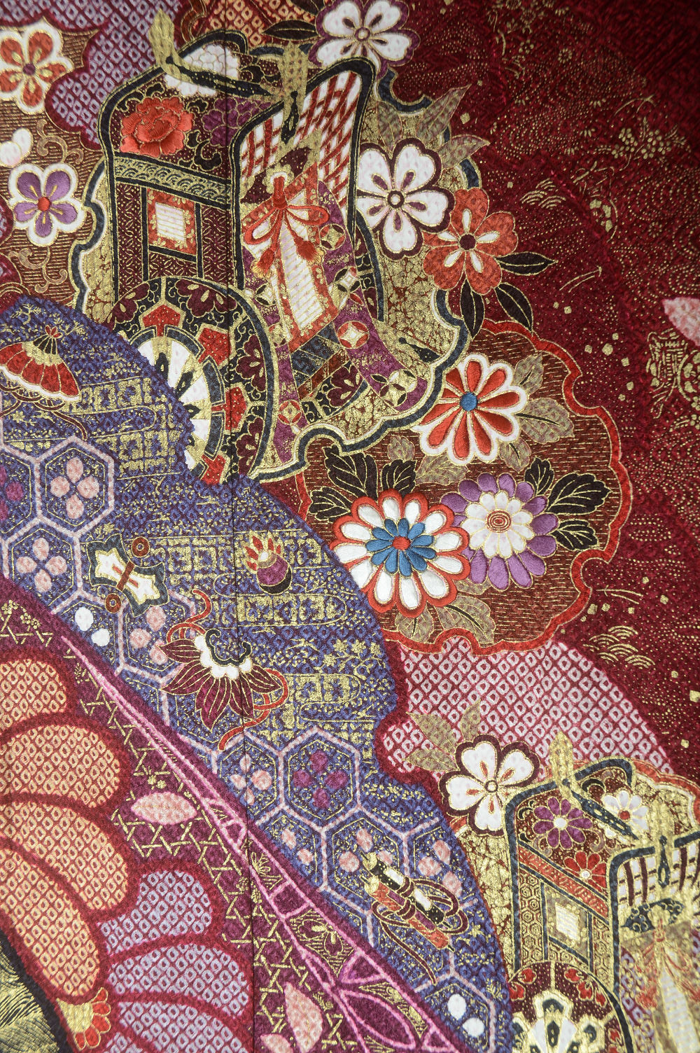 Long-sleeved kimono 6 items set / Furisode / FK#1-371