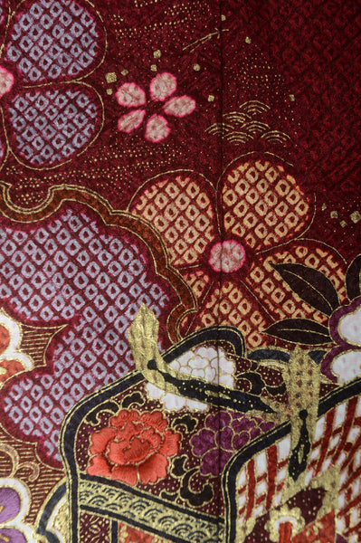 Long-sleeved kimono 6 items set / Furisode / FK#1-371