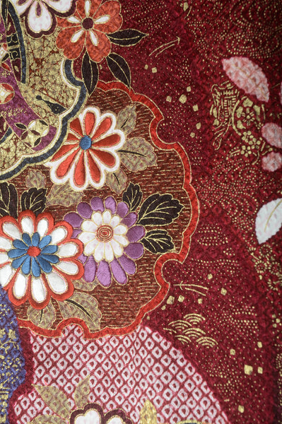 Long-sleeved kimono 6 items set / Furisode / FK#1-371