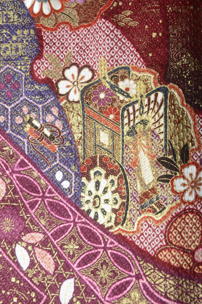 Long-sleeved kimono 6 items set / Furisode / FK#1-371