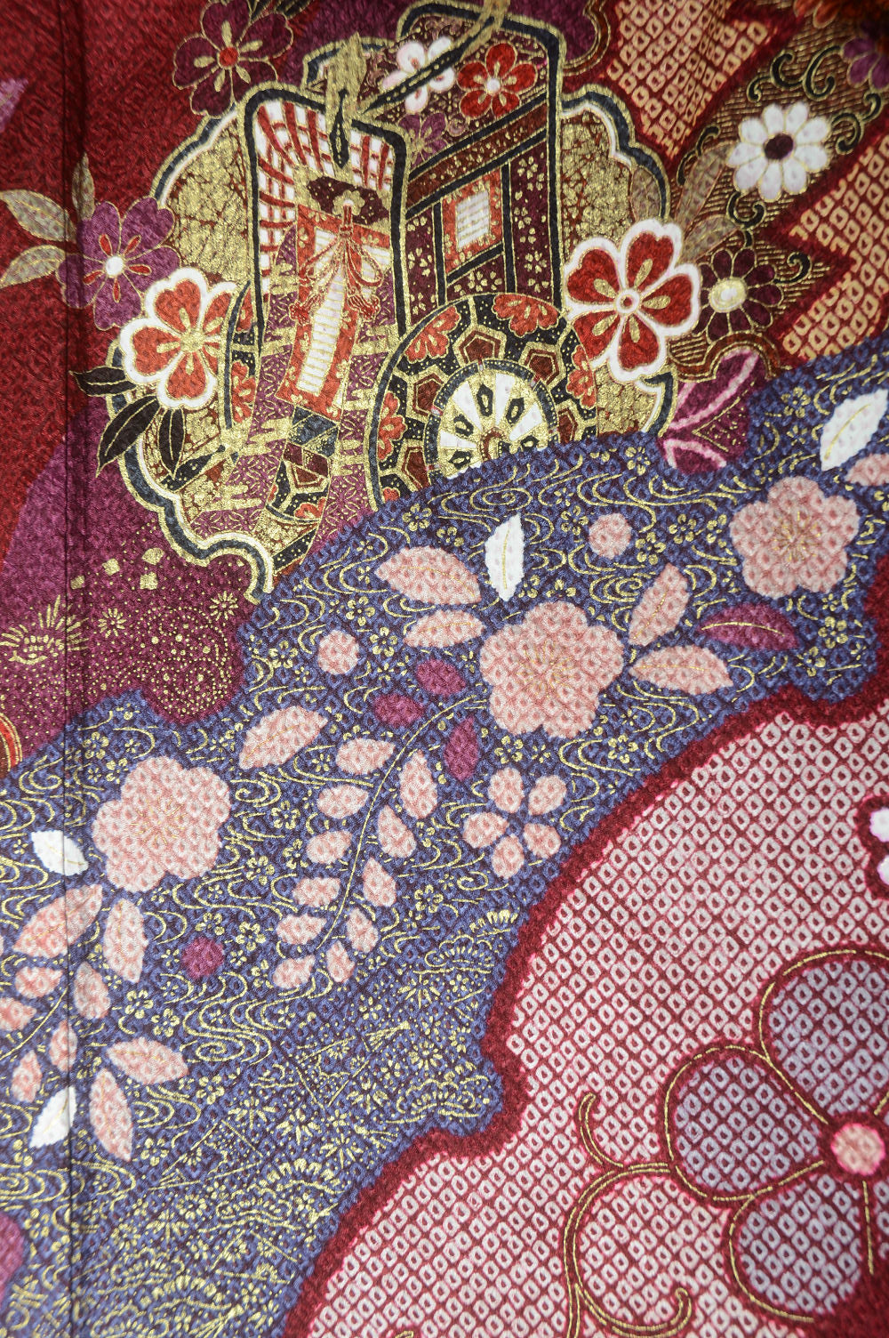 Long-sleeved kimono 6 items set / Furisode / FK#1-371