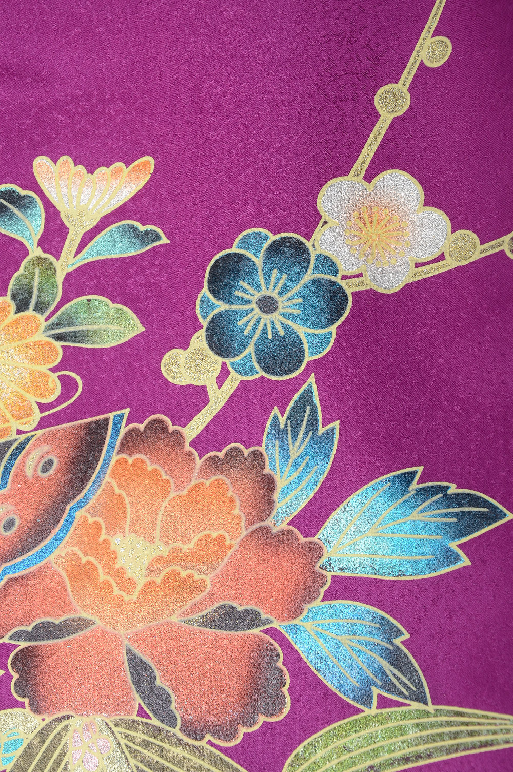 Long-sleeved kimono 6 items set / Furisode / FK#1047