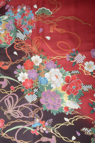 Long-sleeved kimono 6 items set / Furisode / FK#1-373