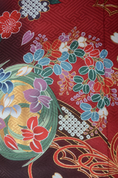Long-sleeved kimono 6 items set / Furisode / FK#1-373
